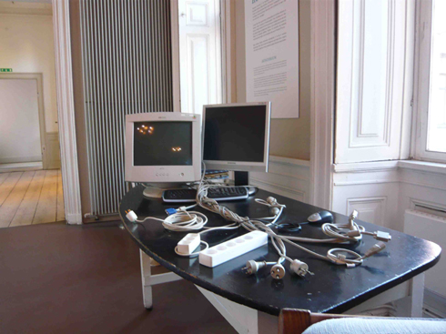 Anatomical theater, Medical Museion, Copenhagen, the "instruments are ready for the "dissection""